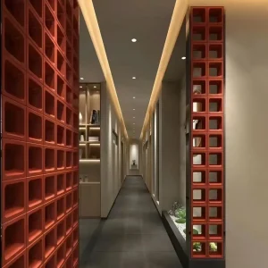Red Square Faux Rock Panels