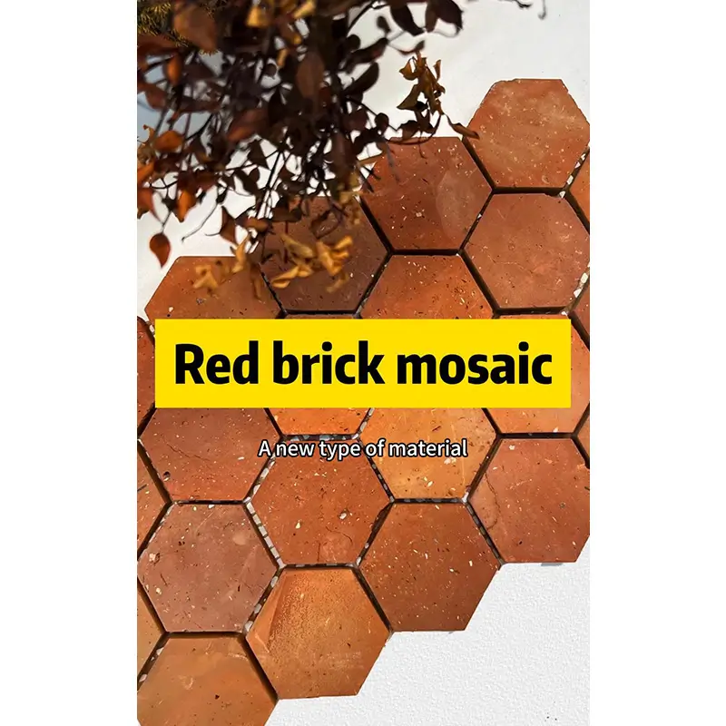 Red Mosaic Faux Brick Wall Panels