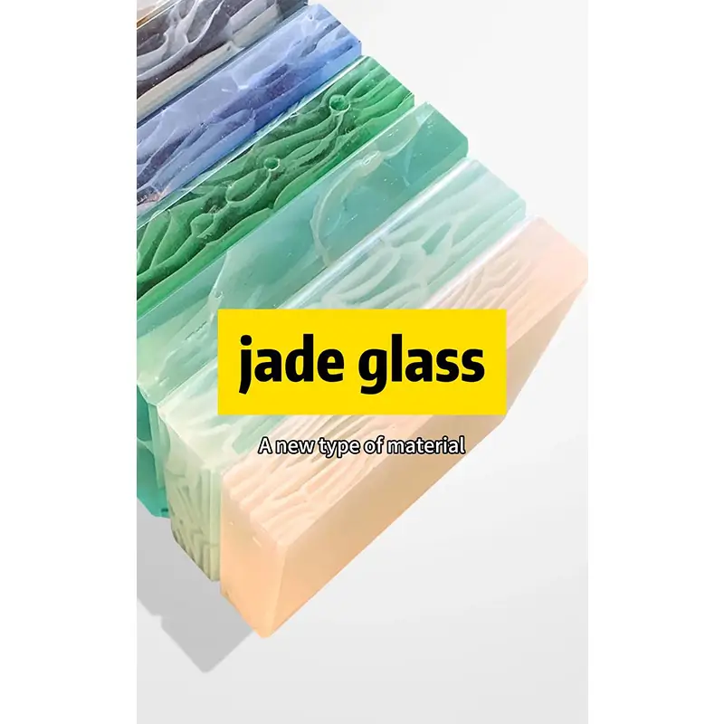 Transparent Jade Glass Brick Wall