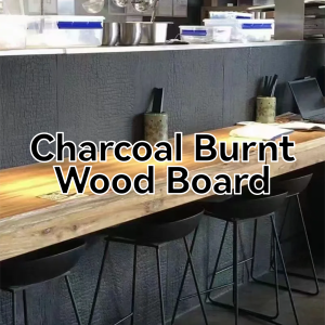 Charcoal Burnt Wood Board | Soft Stone Series Premium Eco-Friendly Wall Cladding