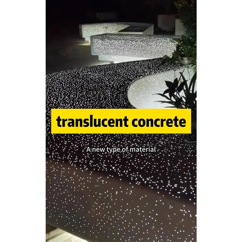 Black Translucent Concrete Bricks