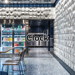 3D Cement Bricks >; Clock/Fusion of Space Decoration and Art