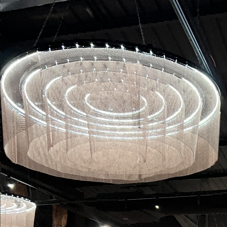 CHEZ Ceiling round metal mesh shape