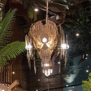 myasushi 3-sided bird shaped chandelier