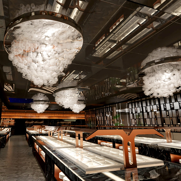 wok royal Ceiling metal curtain 1